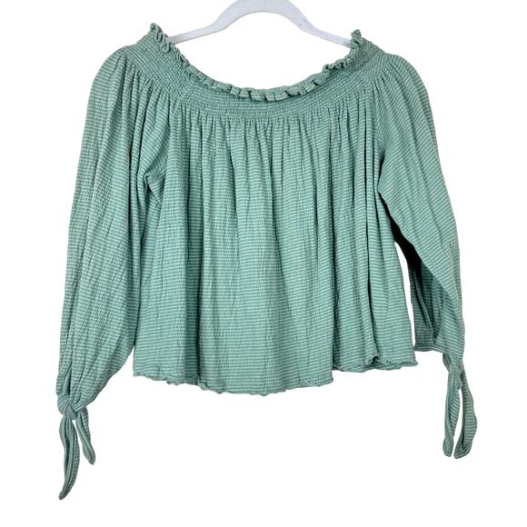 We The Free Green Stripe Lexington Tee Size Small - Picture 2 of 8